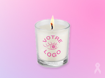 Bougie écologique en cire de soja octobre rose